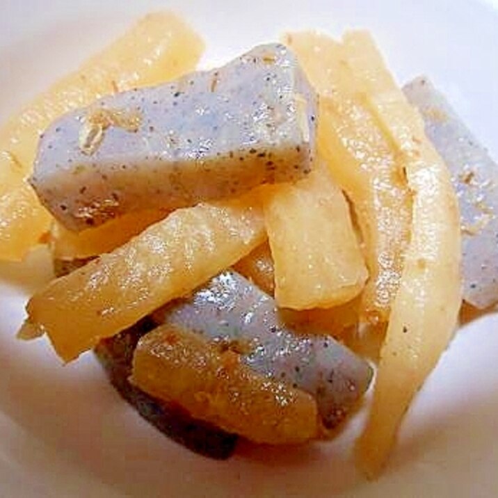 大根とこんにゃく炒め